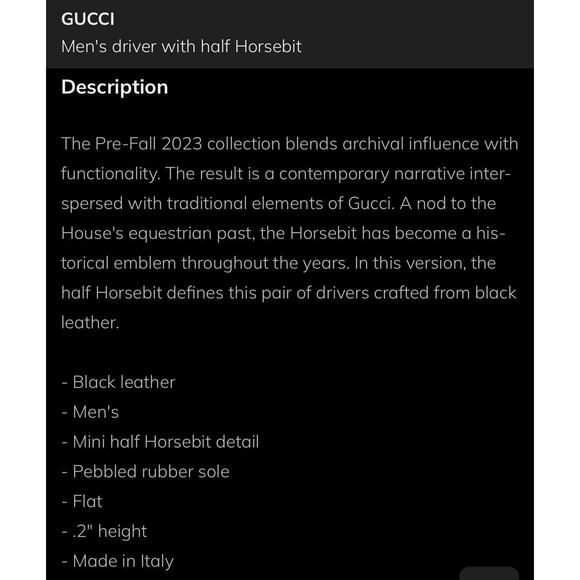 Gucci Half Horsebit Driver Loafers Size 8/US 8.5  Black Leather Shoes NIB main image 4